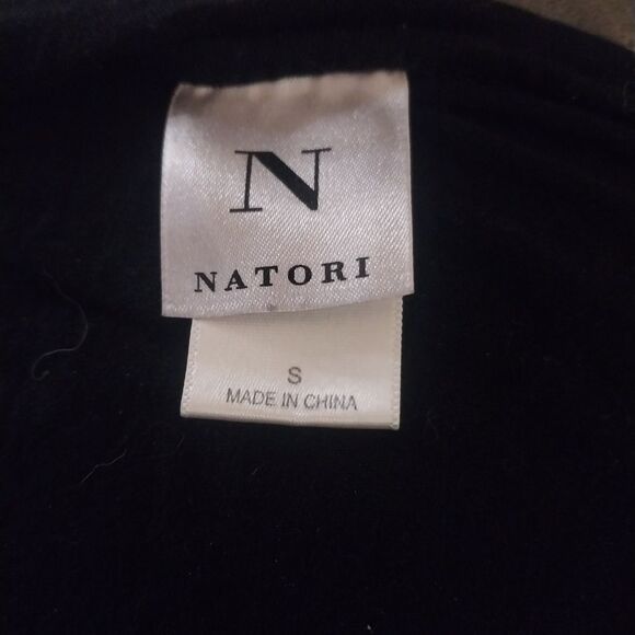 Natori Black Ruched Short Cap Sleeve T-Shirt - Picture 5 of 6